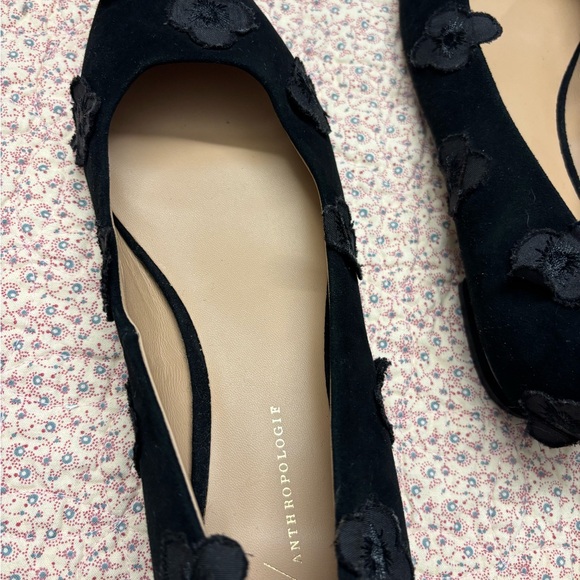 Anthropologie Black Floral Flats - Picture 7 of 7